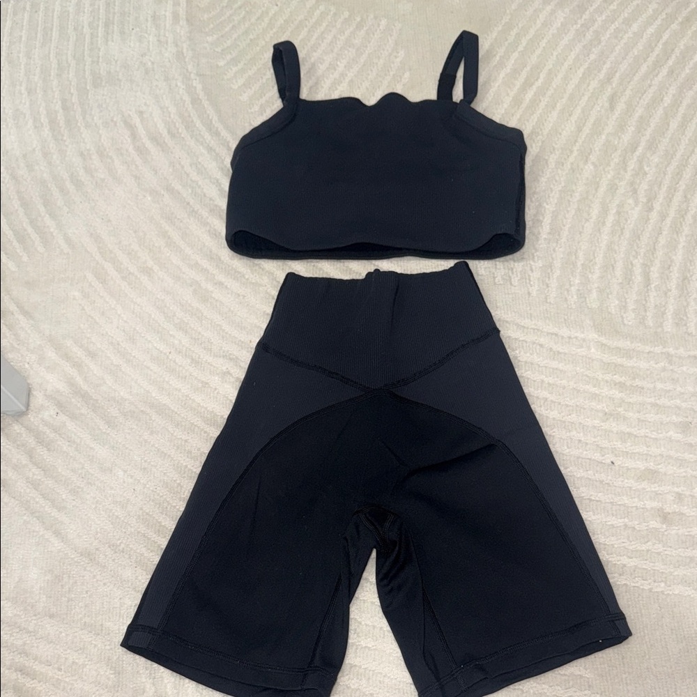 Aerie Women's Black Shorts Set